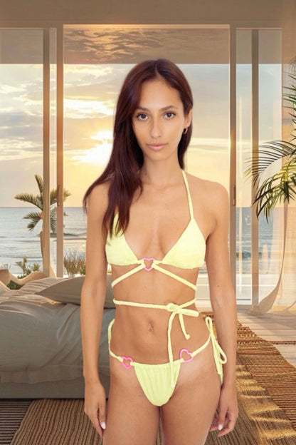 Love Bikini Top - Lemon Juice